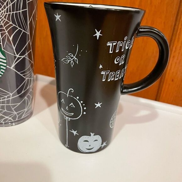3 Starbucks Halloween Spider Cat Tumblers Ceramic Coffee Cup Set - Picture 11 of 12